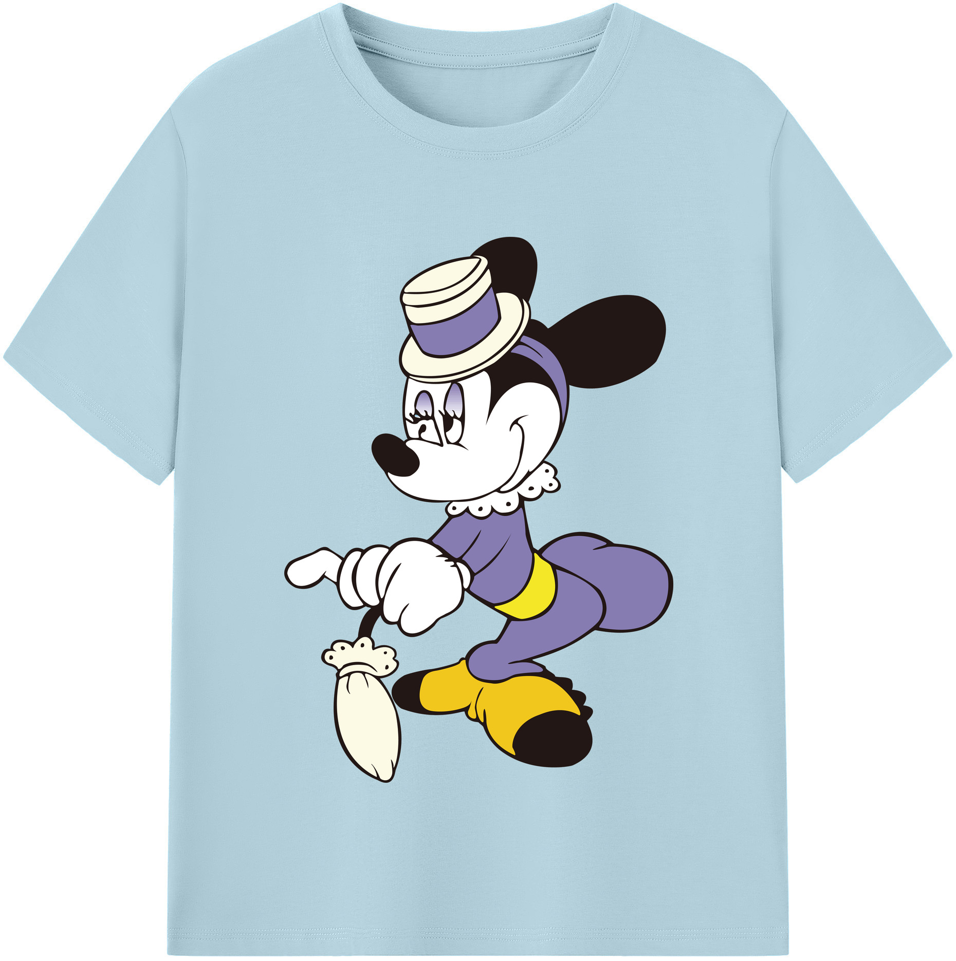 （画像用） ミッキーマウス Mickey Mouse 綿100％半袖Tシャツ（フロントプリント）